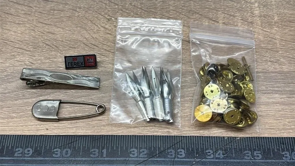 Pin Backs, Pen Tips Etc.