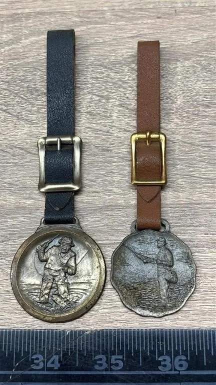 2 Fishing Pocket Watch Fob. *DC