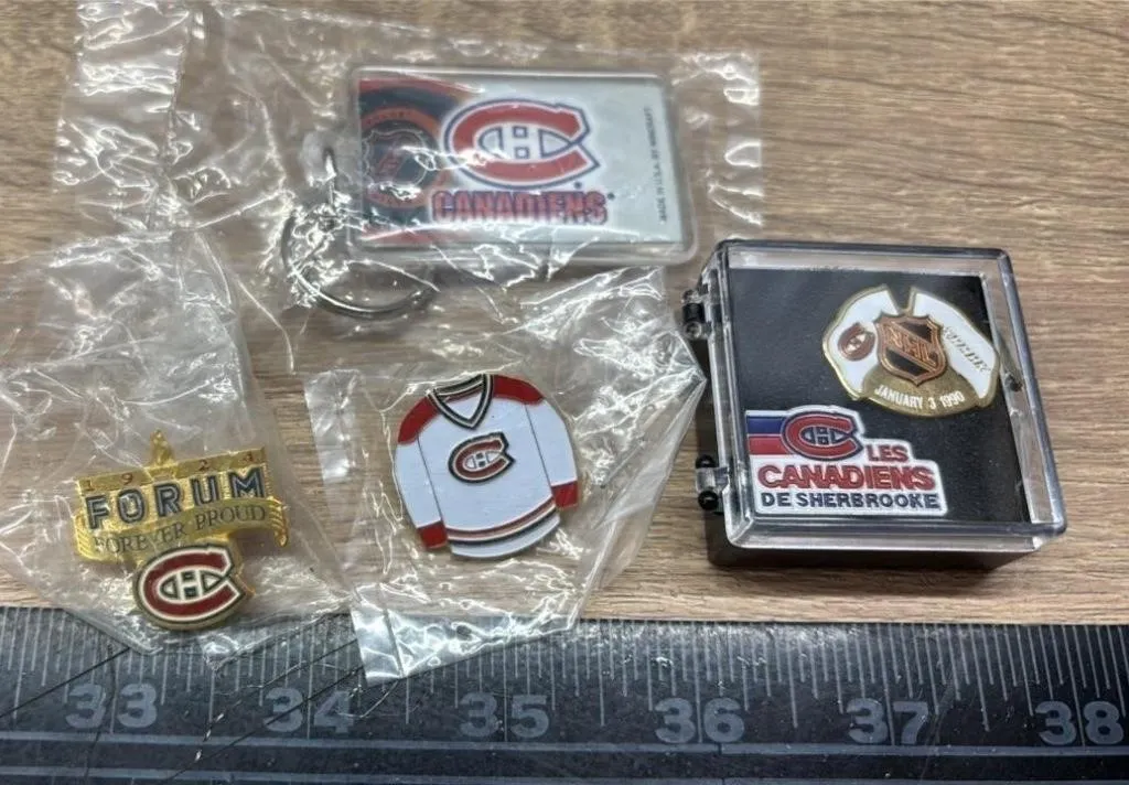 NHL Canadian Pins, Keychains Etc.