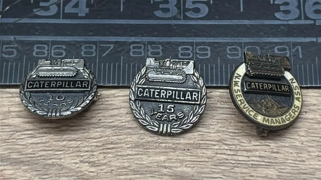 3 Sterling Silver Caterpillar Pins. *DC