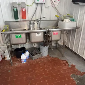 Stainless 3 Hole Sink w/ Drain Board