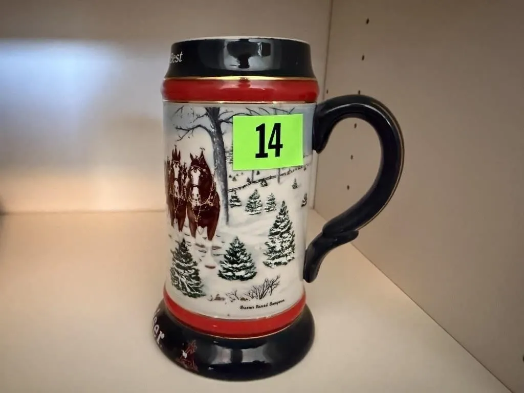 1991 Budweiser beer stein