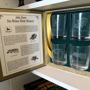 John Deere rocks glass boxed set