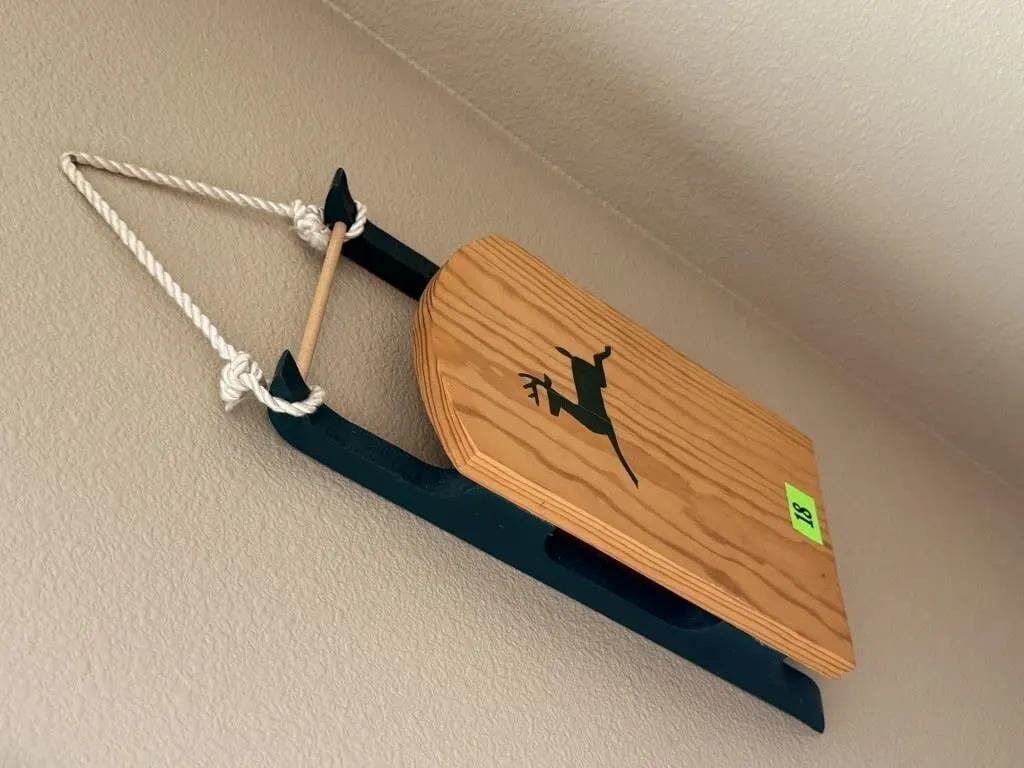 John Deere decorative sled