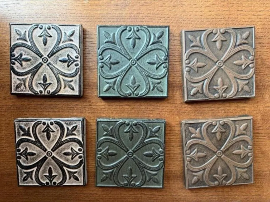 Metal decorative wall tiles (6)
