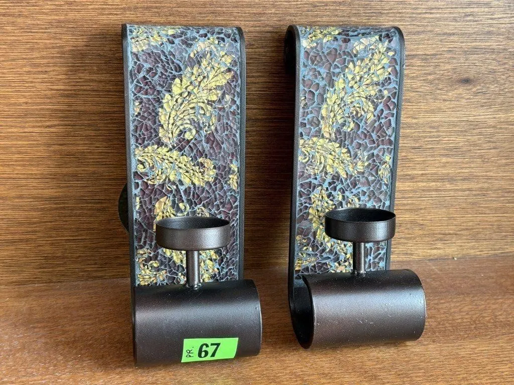 Mosaic wall sconces (2)