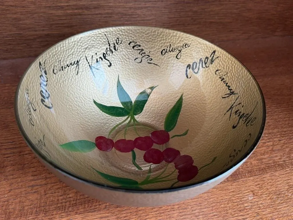 Hand painted fruit bowl