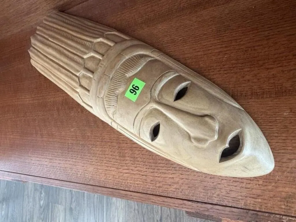 Wood carved tribal mask
