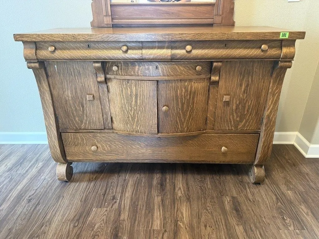 Tiger oak buffet