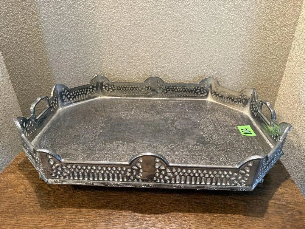Silver footed tray