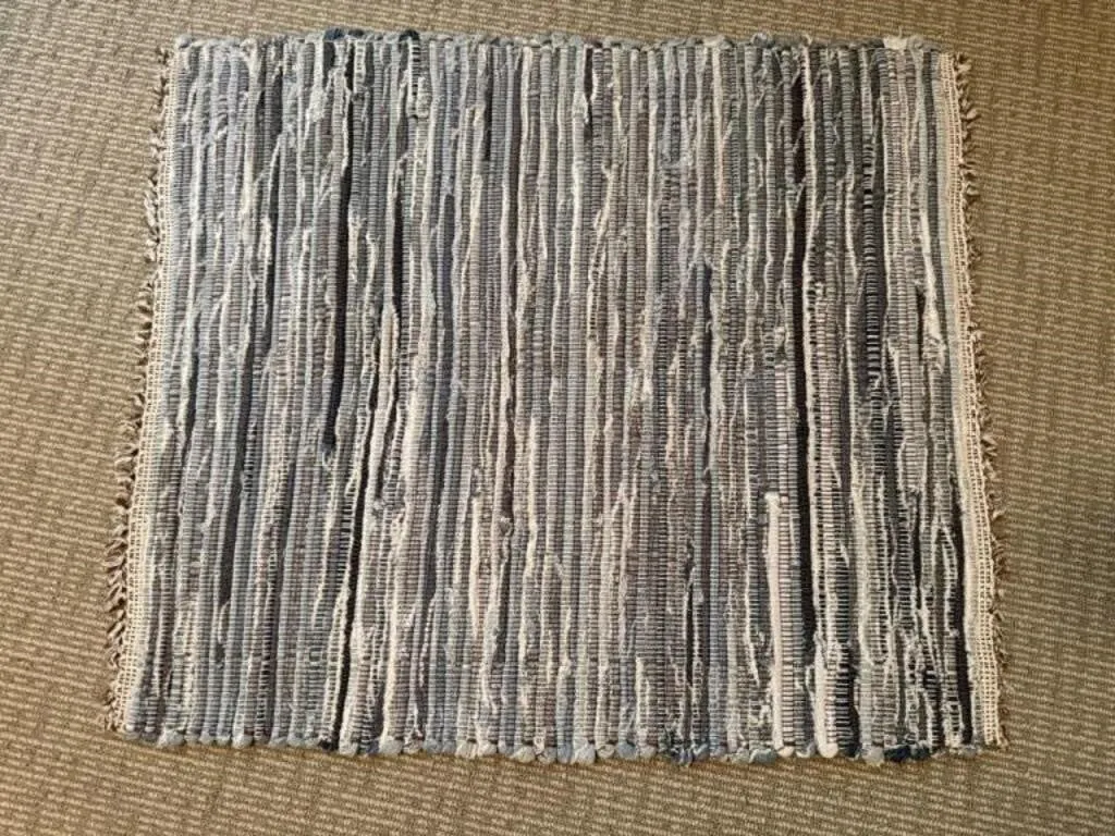 Denim rag rug