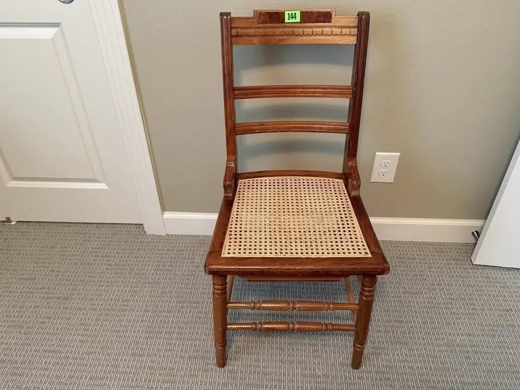 Caned ladder back chair