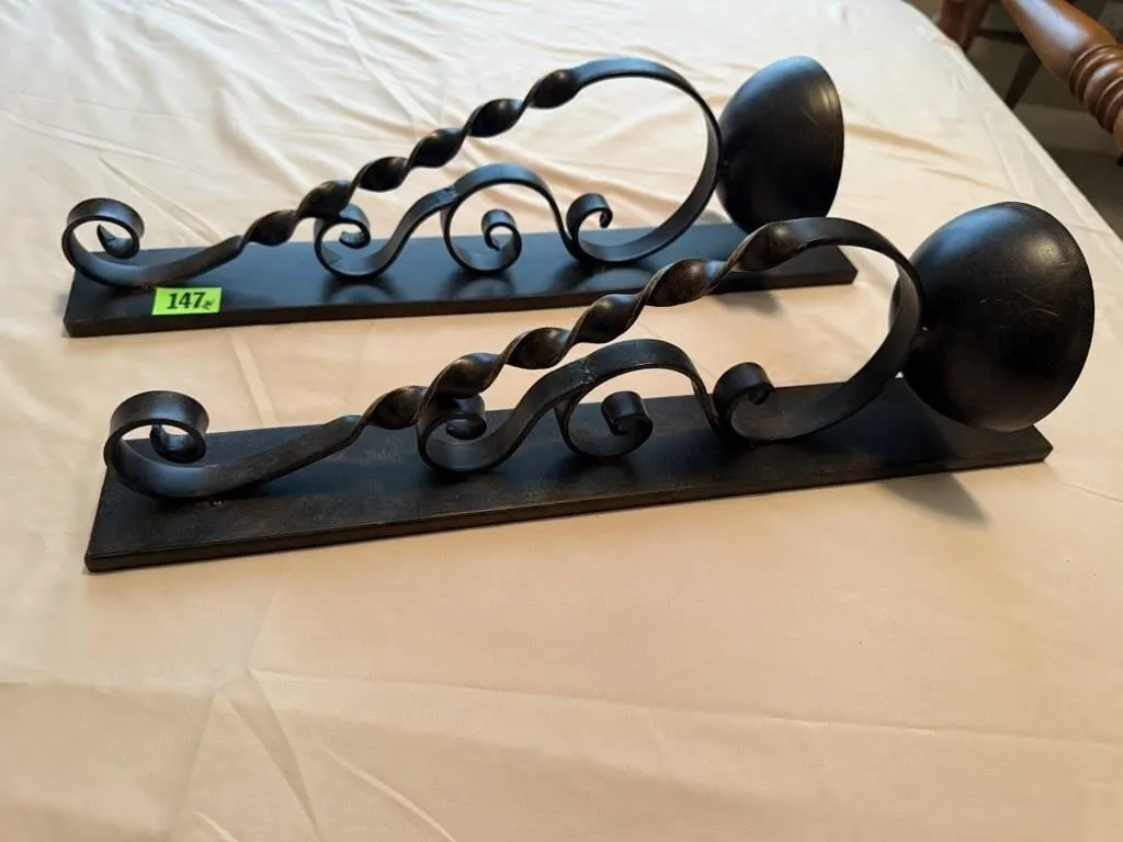 Matching metal wall sconces (2)