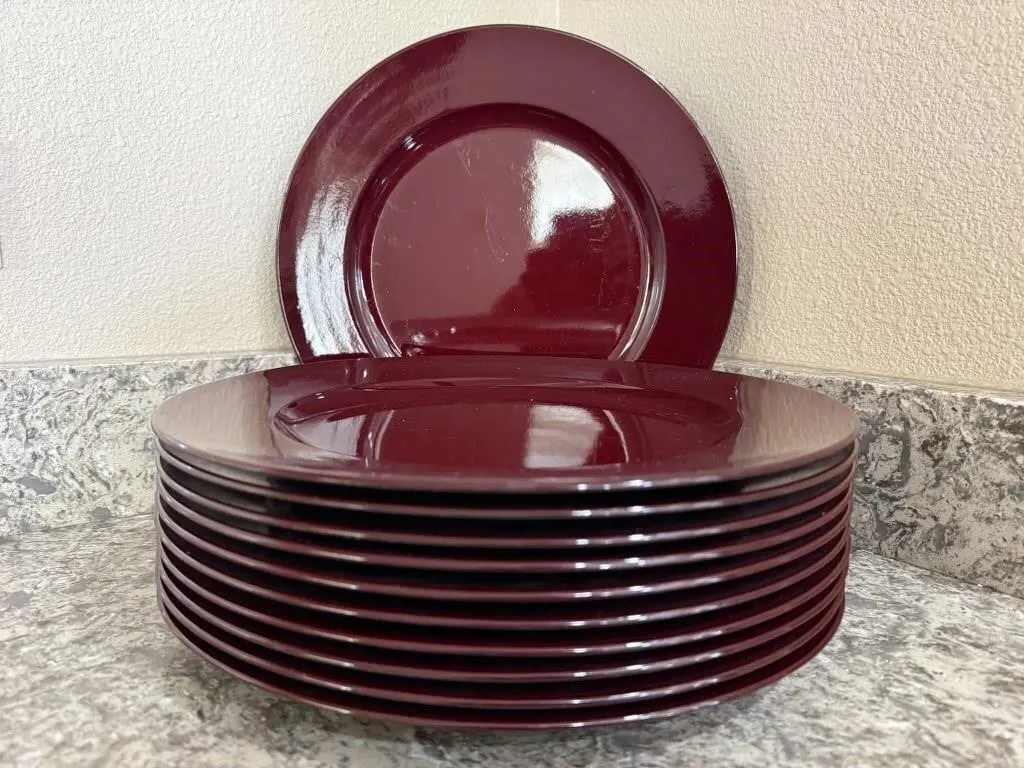 Wine colored chargers (11)