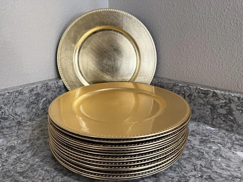 Gold chargers (15)