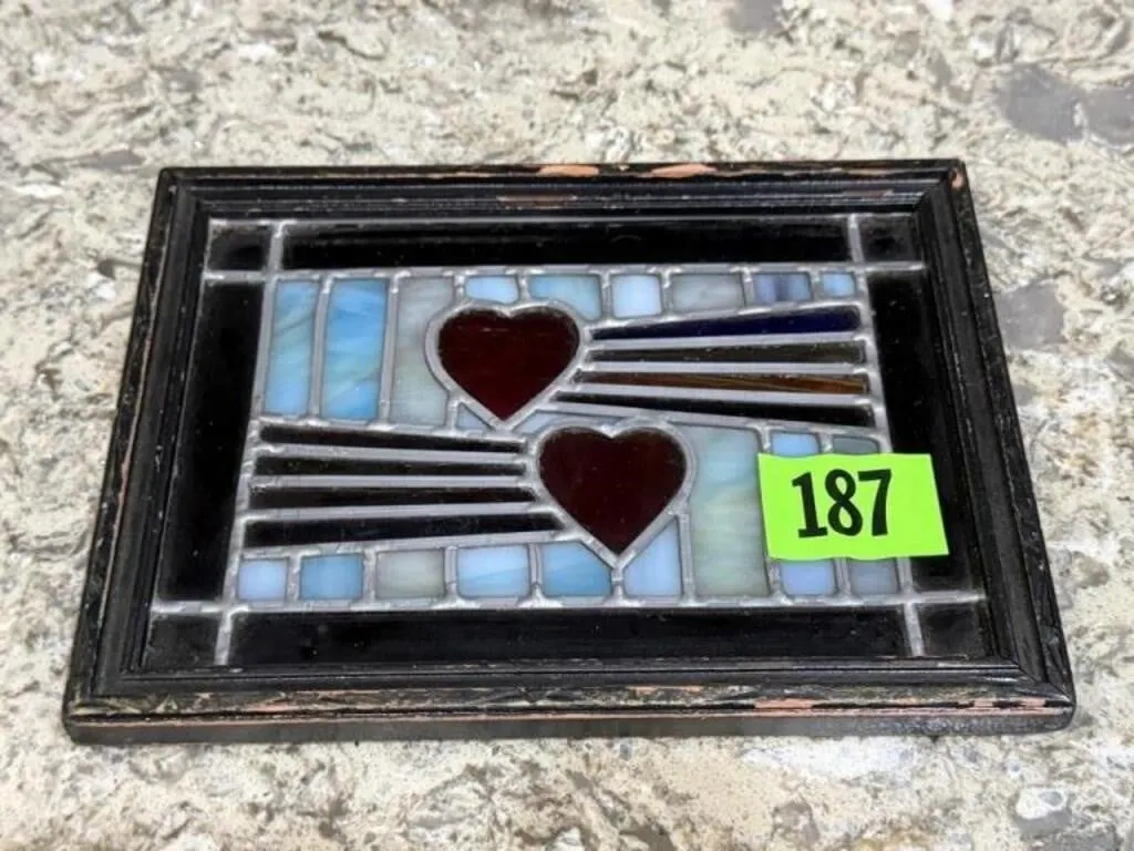 Heart stained glass picture