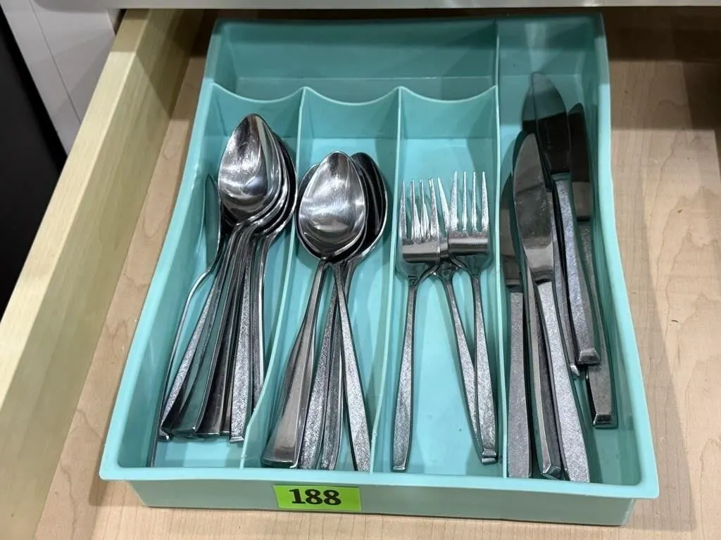 Tray of silverware