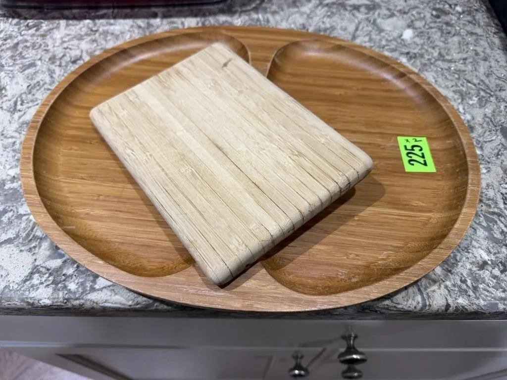 Wood divided tray, small cutting board