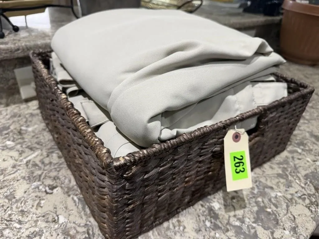 Basket of curtains
