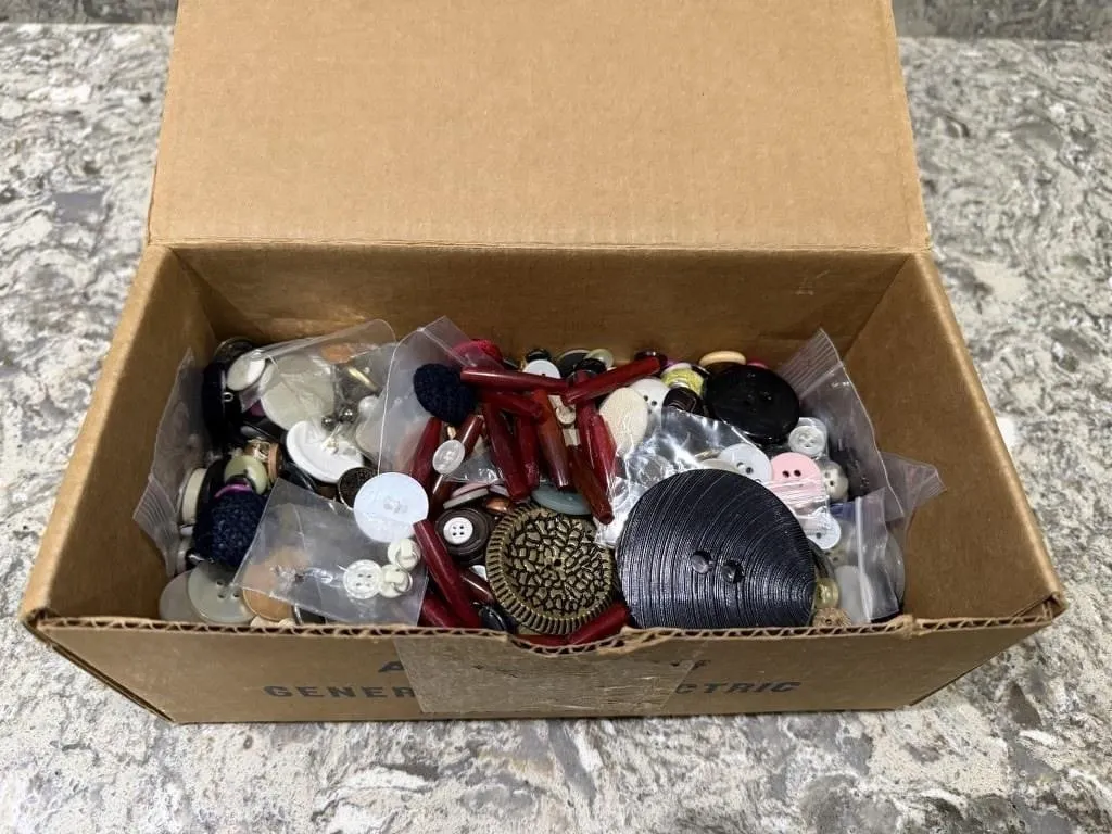 Box of buttons