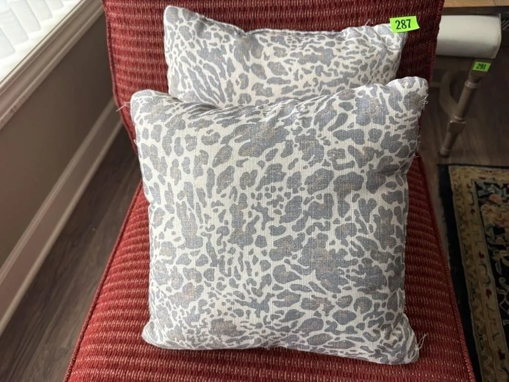Animal print throw pillows (2)