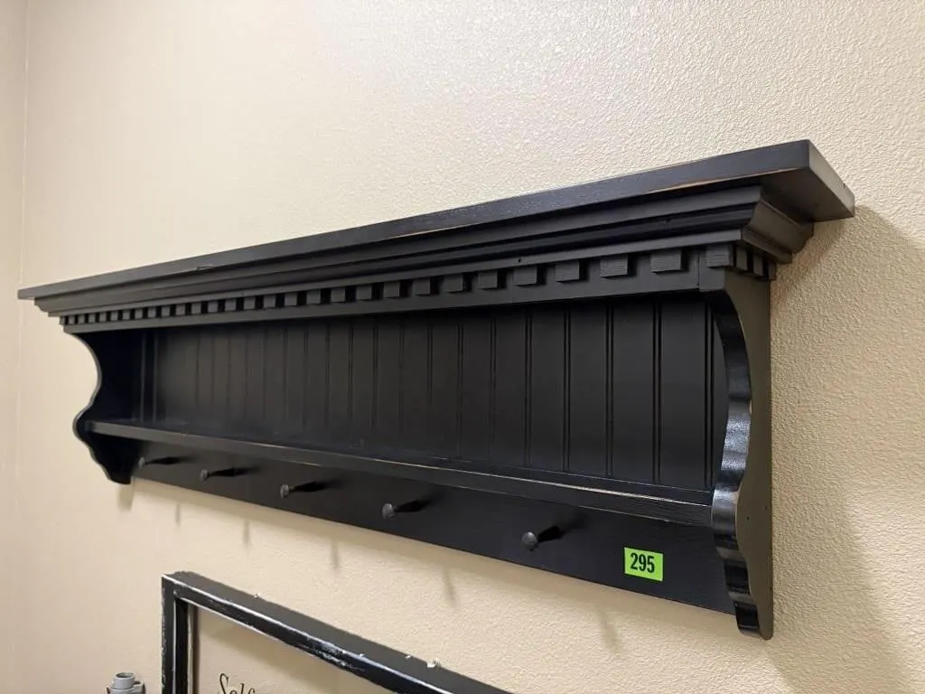 Black wall shelf