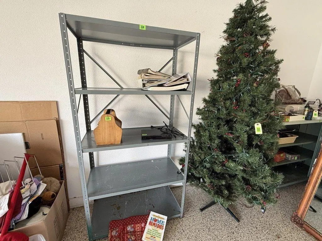 Metal shelving unit, no contents included;