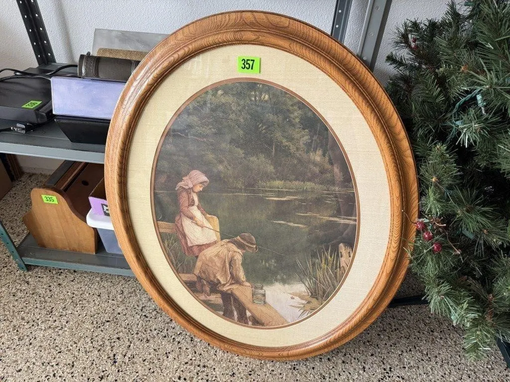 Vintage fishing artwork