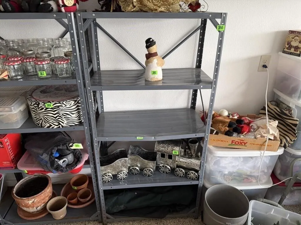 Metal shelving unit, no contents included