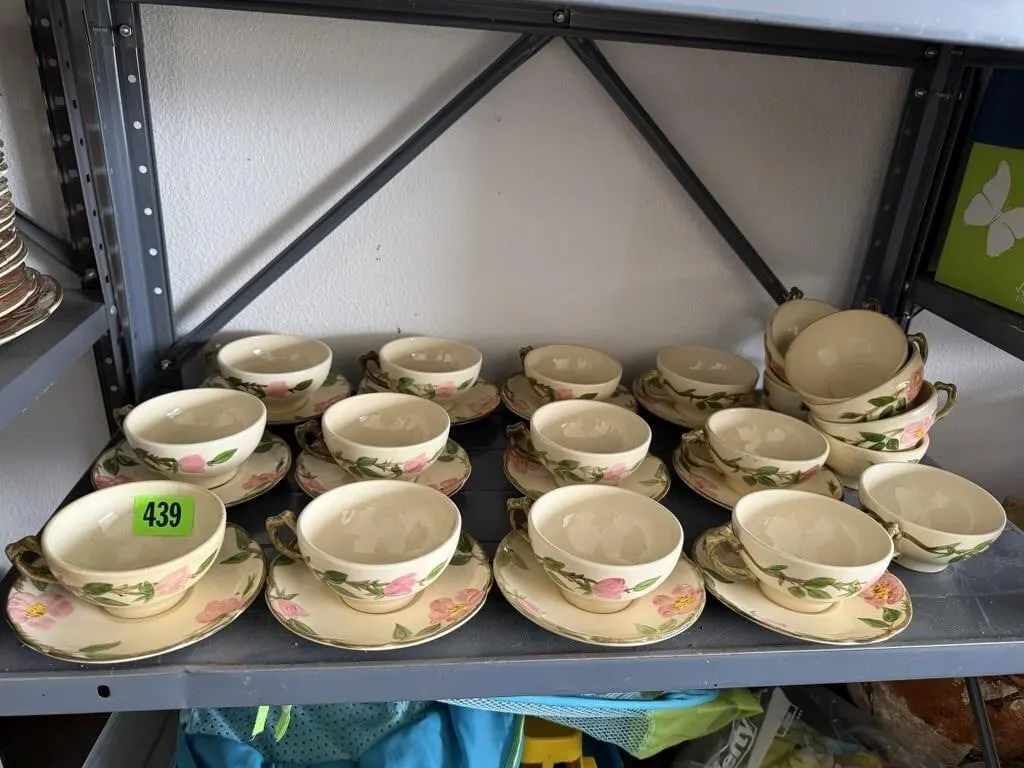 Franciscan Desert Rose Earthenware cups, saucers