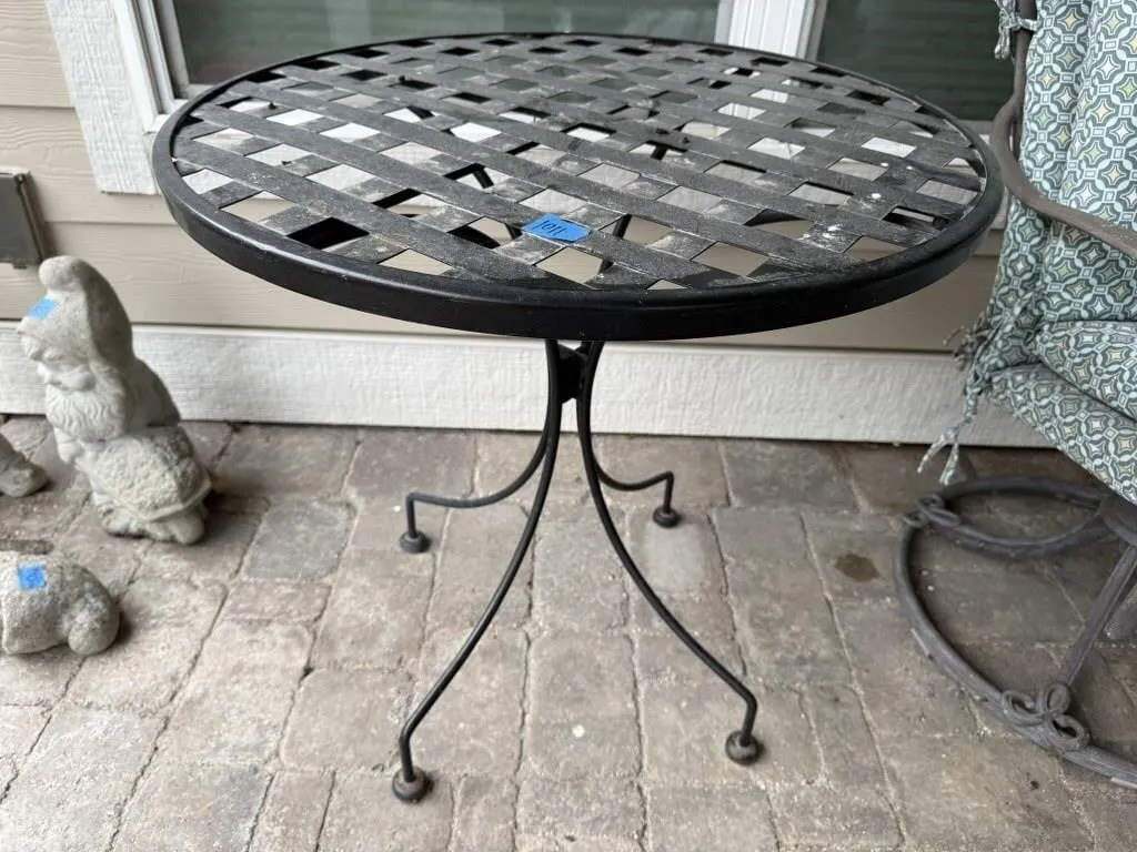 Metal patio table