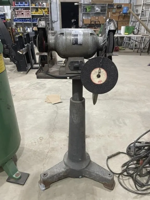 8" CTT Bench Grinder On Stand W/ Extra Wheel
