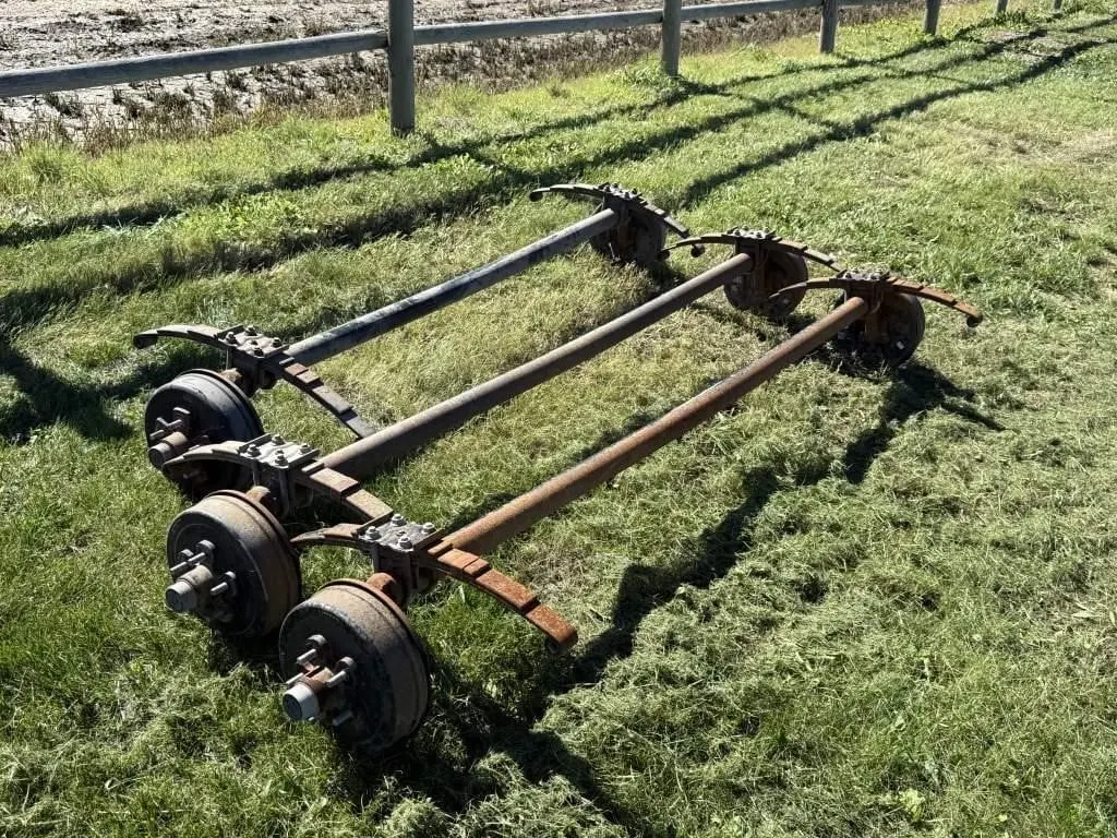 3 - 3500lb Used Spring Axles W/ 5 Bolt Hubs