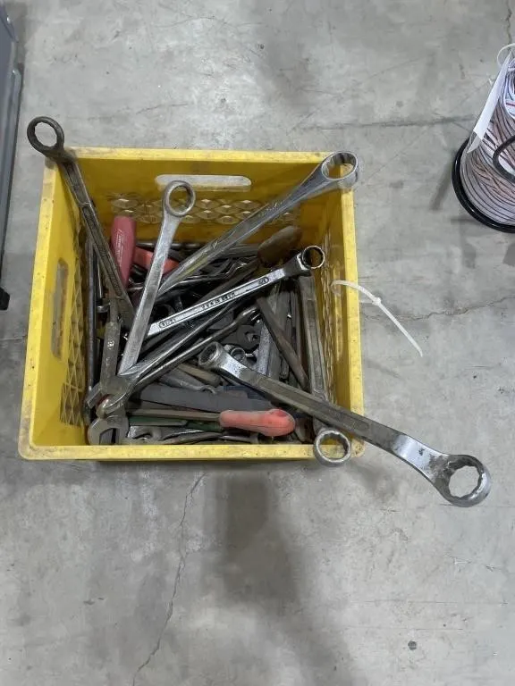 Crate Of Wrenches, Punches, Files & More