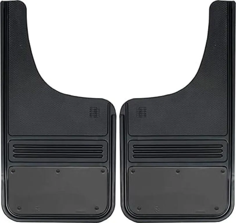 Front Mud Flap Blank Plates Gunmetal FInish