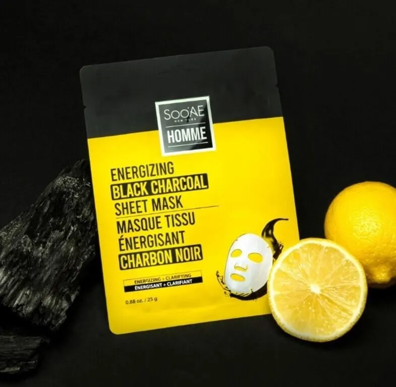 Soo'AE Energizing Black Charcoal Sheet Mask