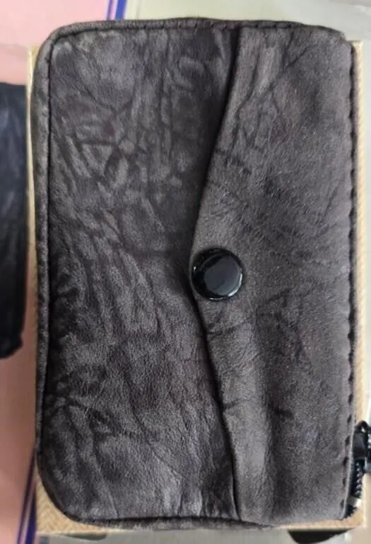 Coin Purse Change Mini Wallet Leather 3 Compartmee