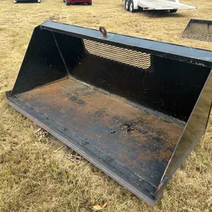 Jenkins 84” snow bucket w/ bolt-on cutting edge & skid steer quick attach