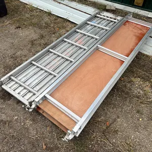 4) Scaffolding sections w/ wood planks
