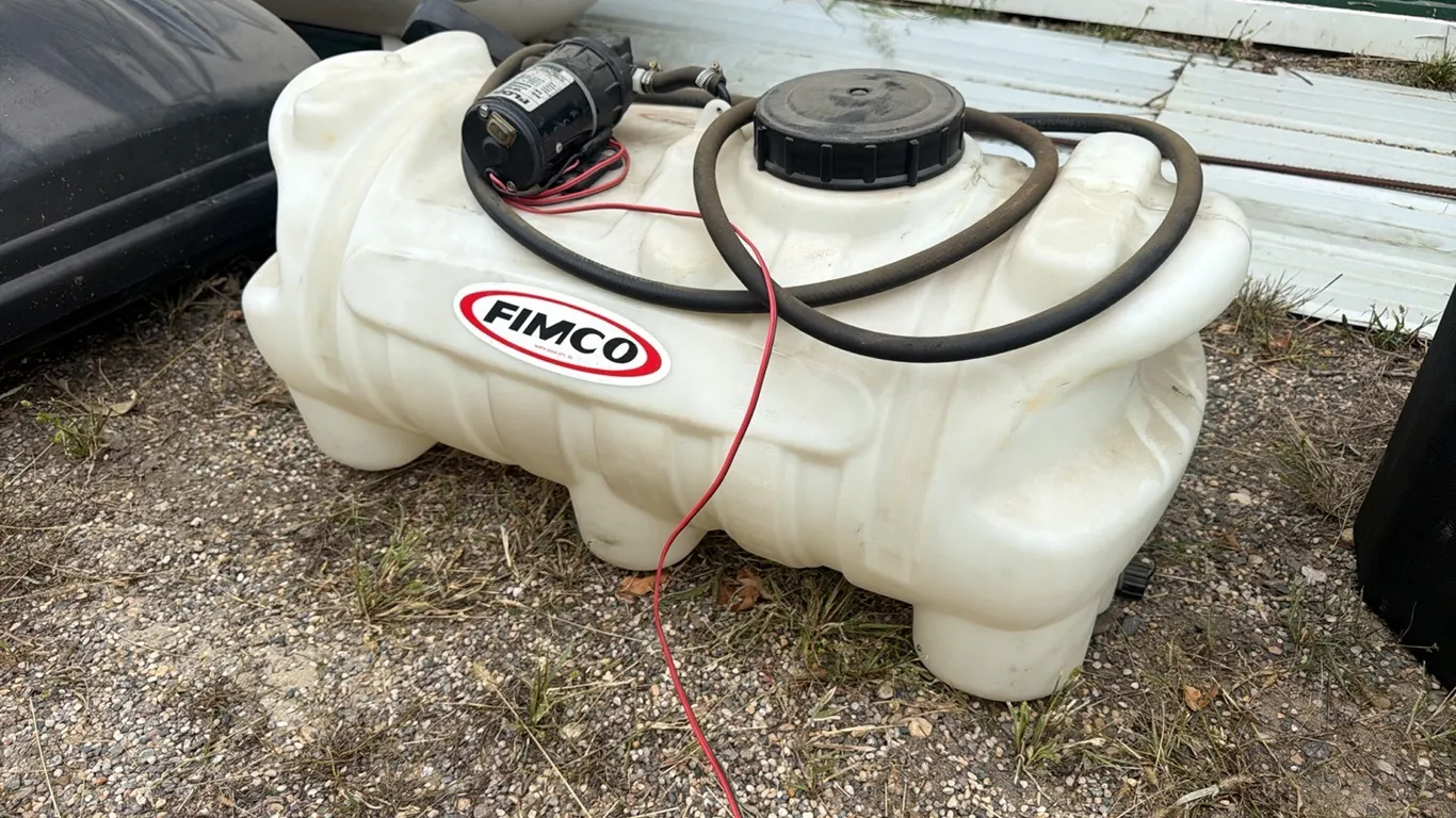 Fimco 25 gallon ATV sprsyer w/ 12v elec pump & hand wand