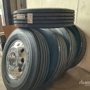 Quantity of (5) 11R22.5 Tires w/(4) Aluminum Wheels (Unused)