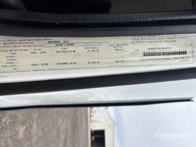 2018 Volvo VNL 4x2 S/A Day Cab Truck Tractor