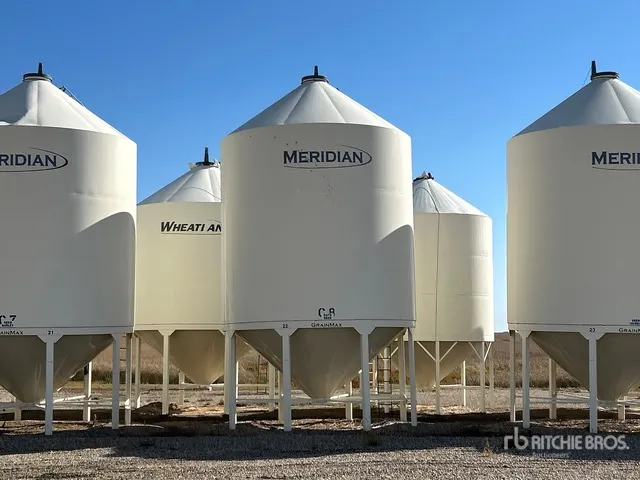 2009 Meridian GrainMax GM3000 +/- 3200 bu Smooth Wall Hopper Grain Bin