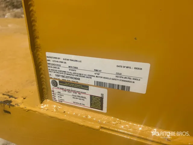 2026 X-STAR 500 gal S/A Tanker Trailer (Unused)