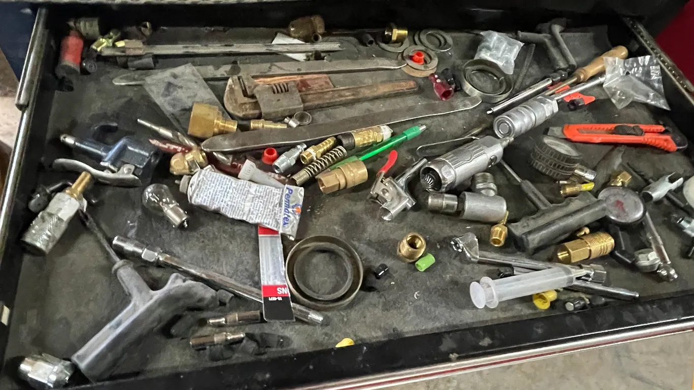 Contents of Drawer in Rolling Black Tool Box