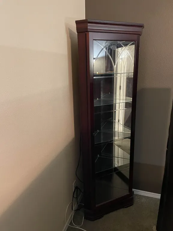 Corner Glass Showcase Cabinet
