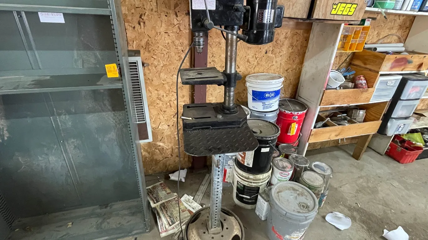 Drill Press on Homemade Stand
