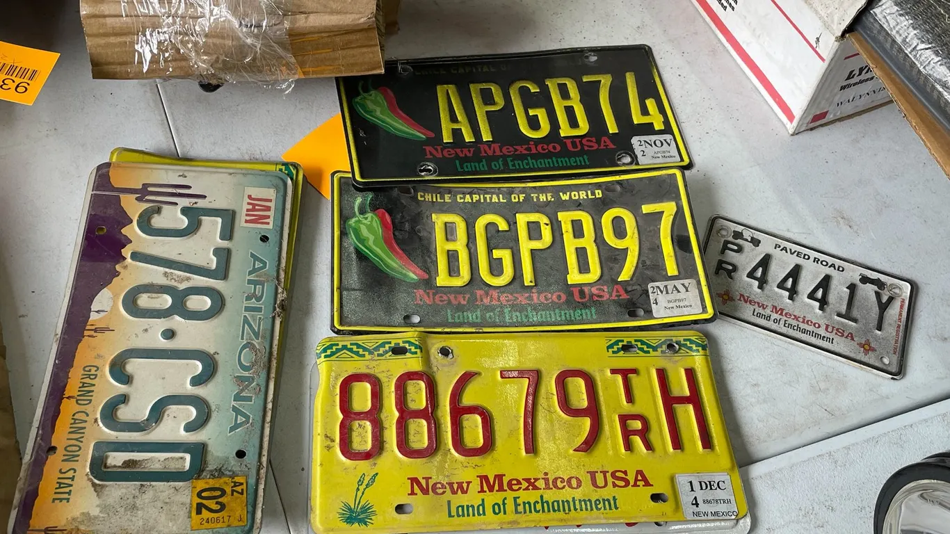 Lot of License Plates