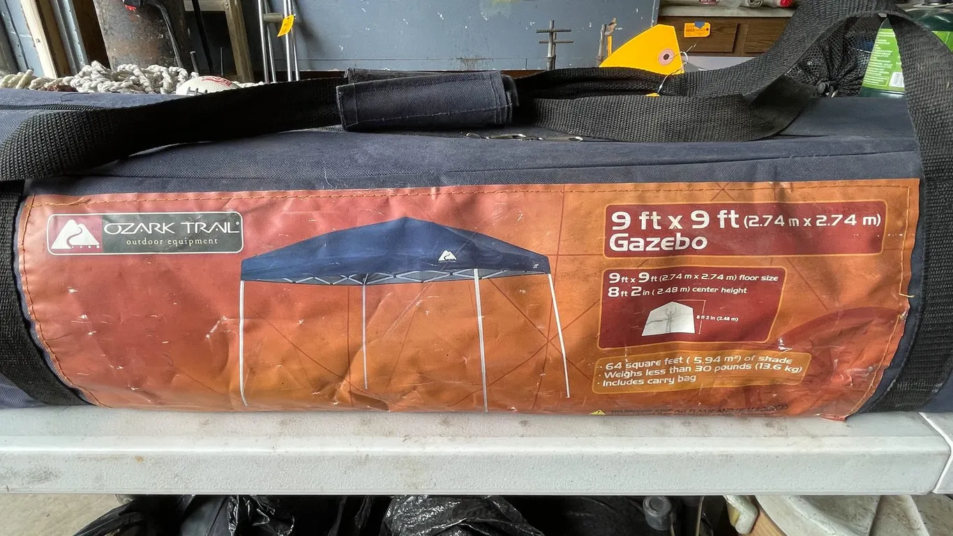 9x9 Foot Folding Gazebo and Hammock