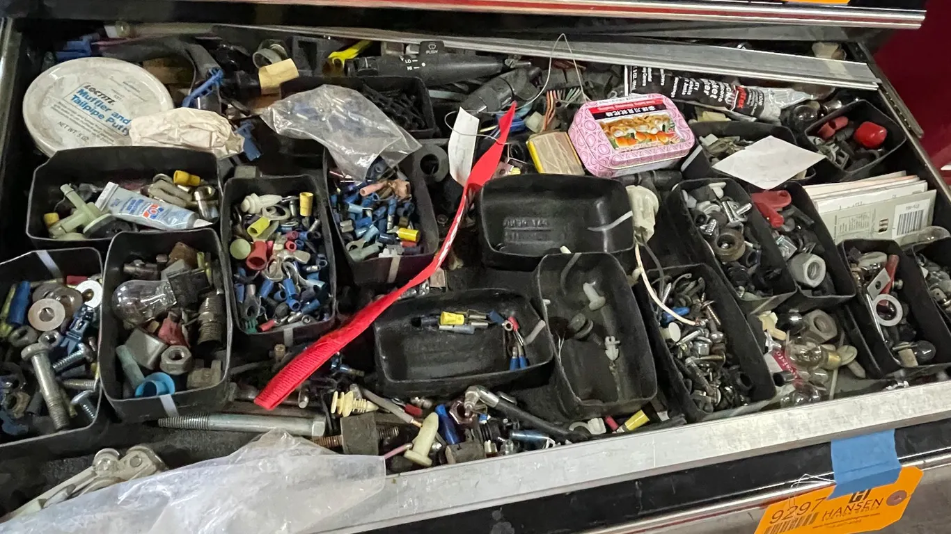 Contents of Drawer in Rolling Black Tool Box